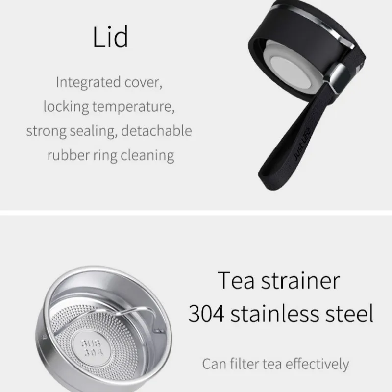 Термокружка OWNPOWER с двойными стенками термос из нержавеющей стали со стеклянной