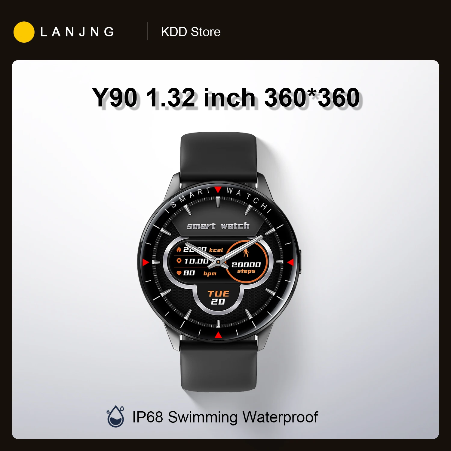 

LanJng Smart Watch Full Touch Sport Bracelet Fitness Tracker Swimming IP68 Waterproof Smartwatch 2021 For Android IOS Men Women