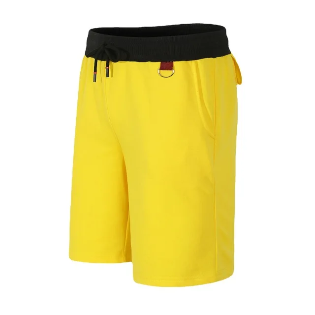 

2021 New Men's Slacks Sports Shorts Summer Autumn Cotton Pure Color Men Casual Running Training Fitness Male Shorts