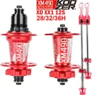 Велосипедная втулка XX1 XD 12, кассета с 4 подшипниками Koozer XM490 PRO, герметичная втулка для горного велосипеда QR Thru 28 32 36, отверстия XDR, втулки