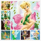 Disney алмаз большого размера живопись 5D мультфильм Динь-Динь Бриллиантовая украшающая картина DIY крестом Мозаика Декор для дома подарок