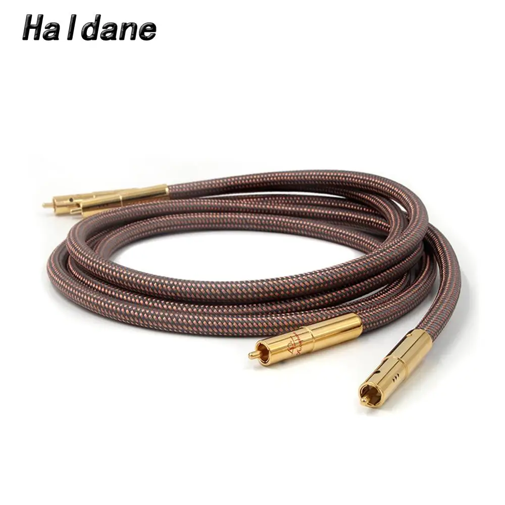 

Haldane HIFI RCA Cable Accuphase 40th Anniversary Edition OCC Pure Copper RCA Interconnect Audio Cable Wire Gold Plated Plug