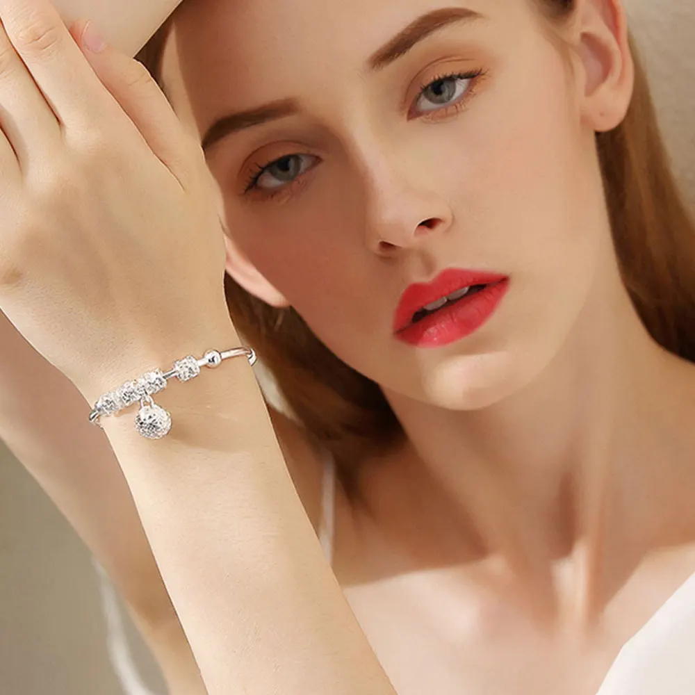 Женский браслет из серебра 925 пробы с вырезами | Украшения и аксессуары