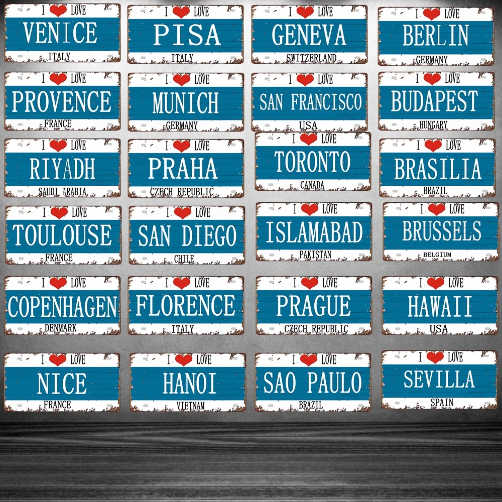 

30X15CM Prague City Travel Souvenir Vintag Metal Poster Plaque Sign Wall Bar Shop Home Art Restaurant Decoration DC-0537A