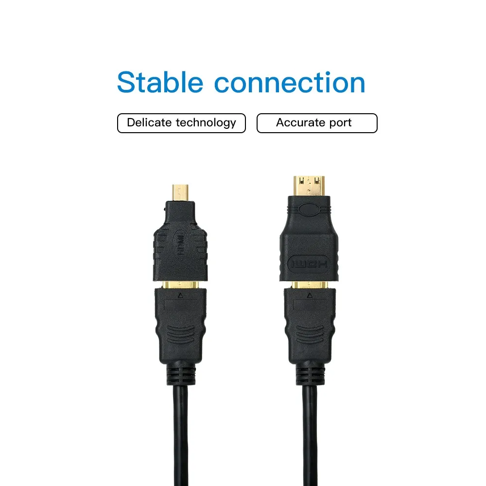 3 в 1 кабель HDMI папа к мужчине провод + микро HD адаптер мини 5 м|Кабели HDMI| |