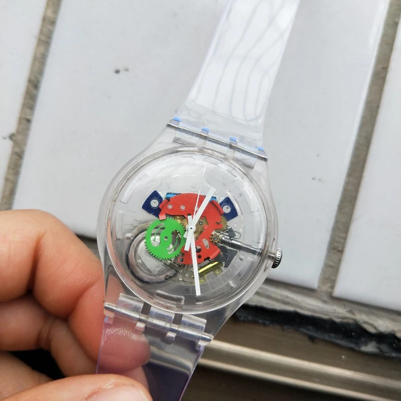 Резиновый браслет для часов Swatch 17 мм 19 мм 20 мм силиконовый прозрачный ремешок для мужчин и женщин браслет декоративный водонепроницаемый