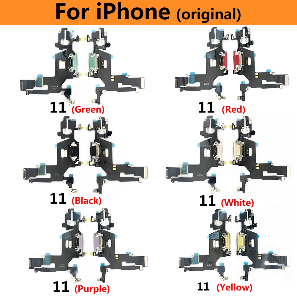 100% Оригинальный Новый USB-порт для зарядки плата с гибким кабелем Iphone 11 Pro 11Pro Max