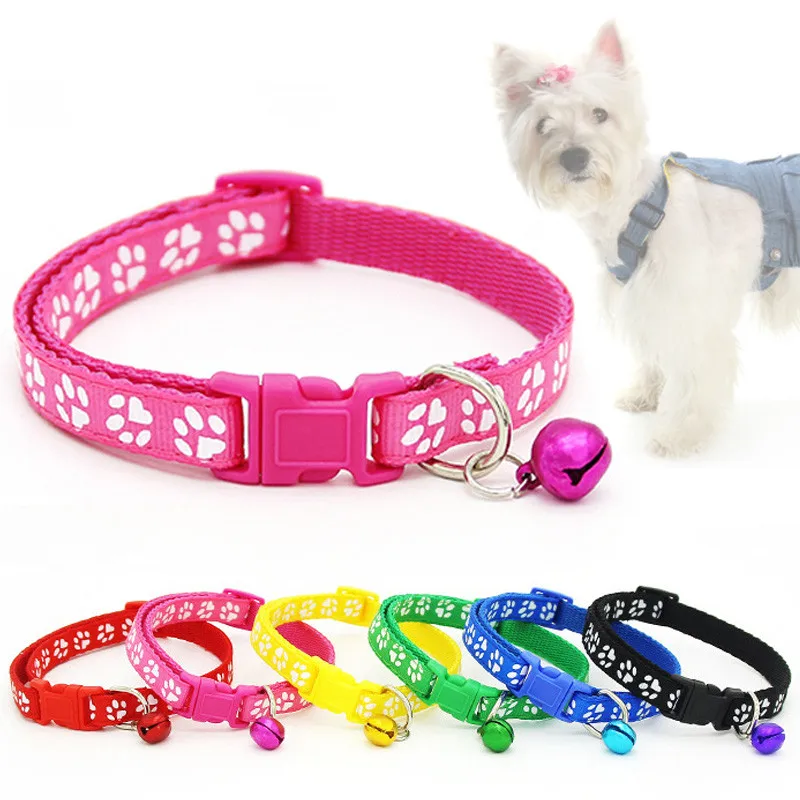 

TN Toy For Cat Cartoon Pet Collar With Bell Adjustable Polyester Buckle Pet Accessories Dog Supplies Small Free Shipping