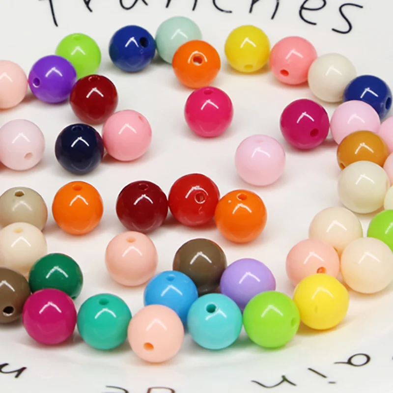 

6MM 200PCS Solid Acrylic Beads Colorful Beaded For Necklaces Bracelet diy Jewelry Making Wholesale