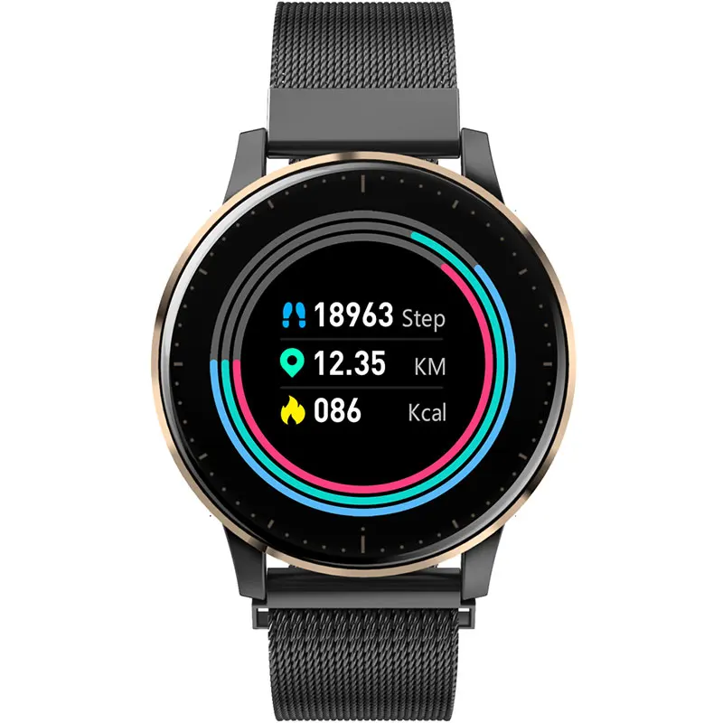 Gold Black steel LOKMAT Bluetooth умные часы спортивные мужские водонепроницаемые монитор сердечного ритма фитнес-трекер женские Цифровые Смарт-часы для Android Ios - Цвет: Gold Black steel