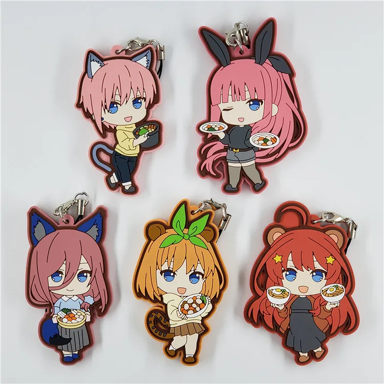 Квинтуплет аниме Накано ичика Нино Мику юцуба итцуки животное резиновый брелок