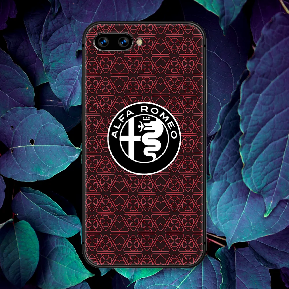 

Alfa Romeo Luxury Sport Car Phone Case For Huawei Honor 6A 7A 7C 8 8A 8X 9 9X 10 10i 20 Lite Pro Play black Waterproof Soft