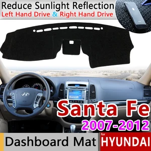 Для hyundai Santa Fe 2007 2008 2009 2010 2011 2012 см Противоскользящий коврик на приборную панель солнцезащитный коврик для защиты автомобильных аксессуаров