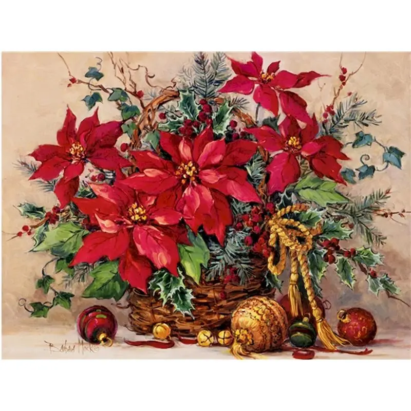 

CHENISTORY 5d Diamond Painting Flowers Diy Diamond Mosaic Cross Stitch Crafts Kits Full Drill Embroidery Gift Home Decor Hobbies