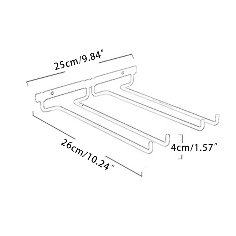 

N0HB Wine Glass Rack Wall Mounted Stemware Wine Glass Holder Glasses Storage Hanger Metal Organizer for Bar Kitchen 2 Colors