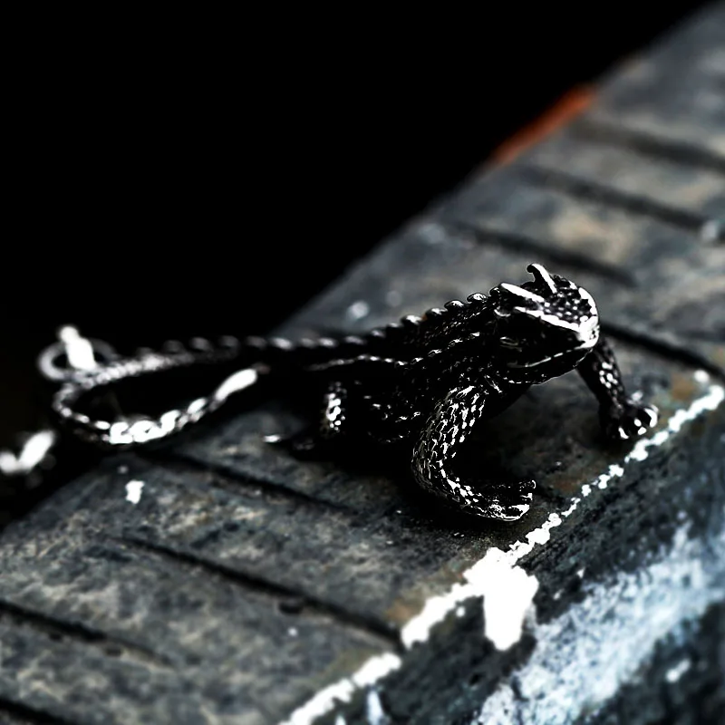 Стали солдат уникальный нержавеющая сталь ящерица кулон для человека личности