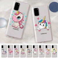 toplbpcs cute rainbow unicorn phone case for samsung a 10 20 30 50s 70 51 52 71 4g 12 31 21 31 s 20 21 plus ultra