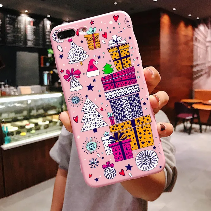 Веселый Рождественский чехол Vogue girl для iPhone 11 Pro Max новогодний розовый мягкий чехол для телефона с лосем для iPhone X 6 6S 7 8 Plus Xs XR XS MAX