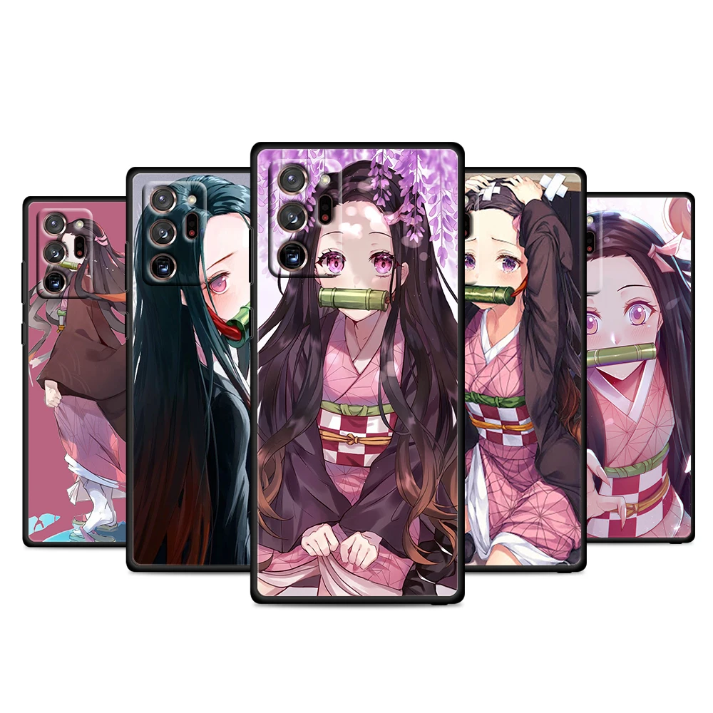 

Kamado Nezuko Anime Cute for Samsung Galaxy Note 20 10 9 8 M52 M21 F22 M32 A32 F42 F52 M12 M62 M01 M02 Black Phone Case