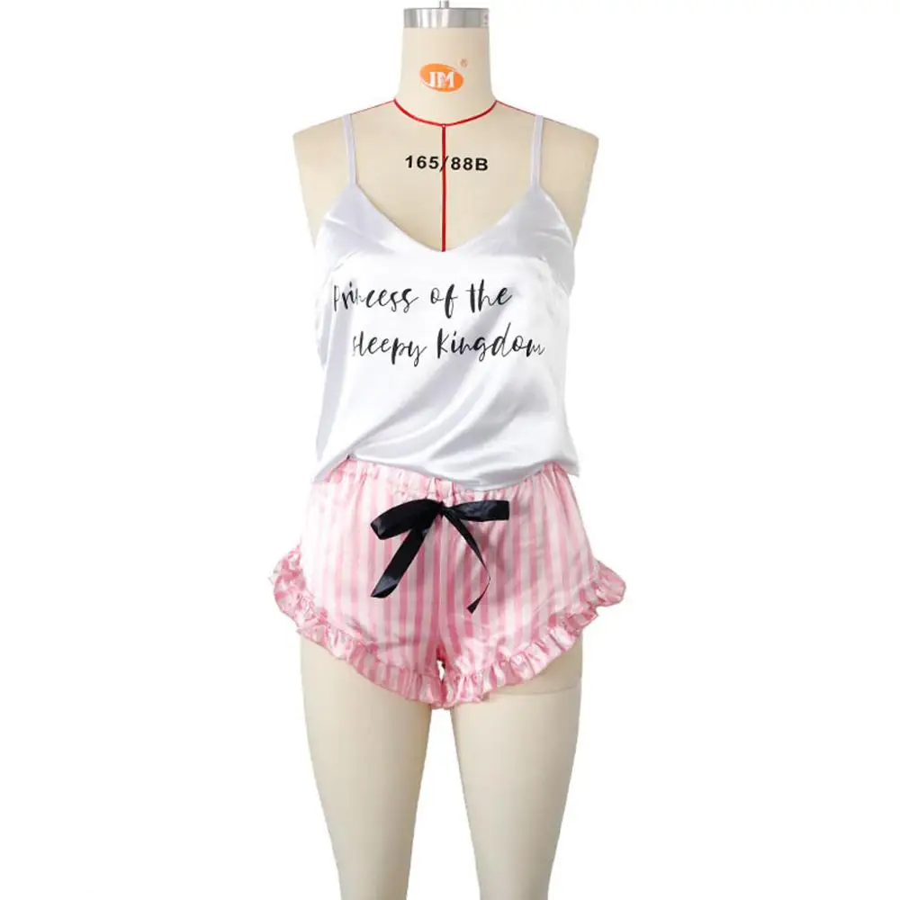 Сексуальное нижнее белье комплект пижамы женские кружевные с буквенным принтом