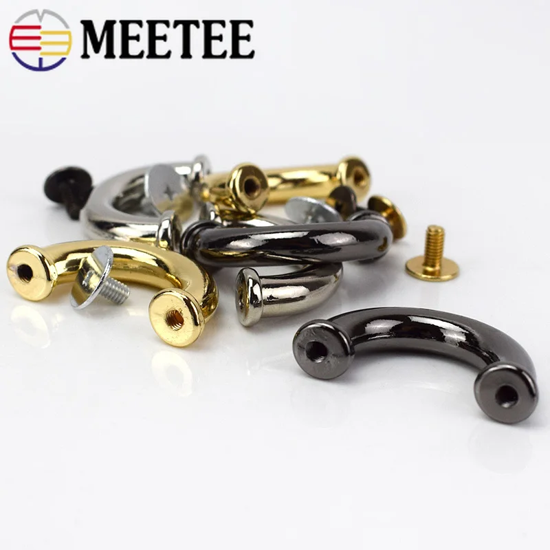 Meetee 4/10 шт. 15 мм сплав арочный мост металлические пряжки DIY ремешок U образное