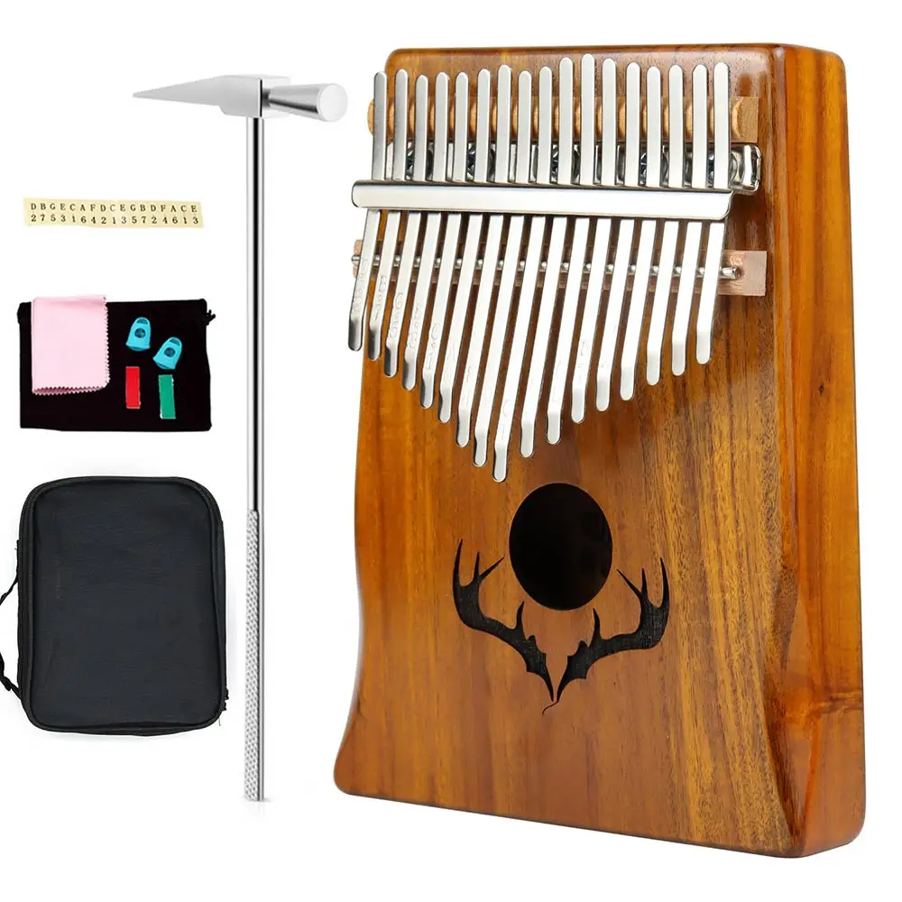 

Kimi Kalimba 17 клавиш деревянный музыкальный инструмент большой палец фортепиано Радуга Kalimba для начинающих с тюнером молочные палочки Kalimba чехо...
