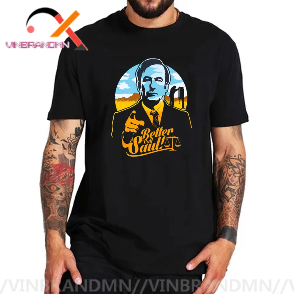 ТВ шоу лучший вызов Саул Футболка мужская хлопковая свободная футболка с круглым