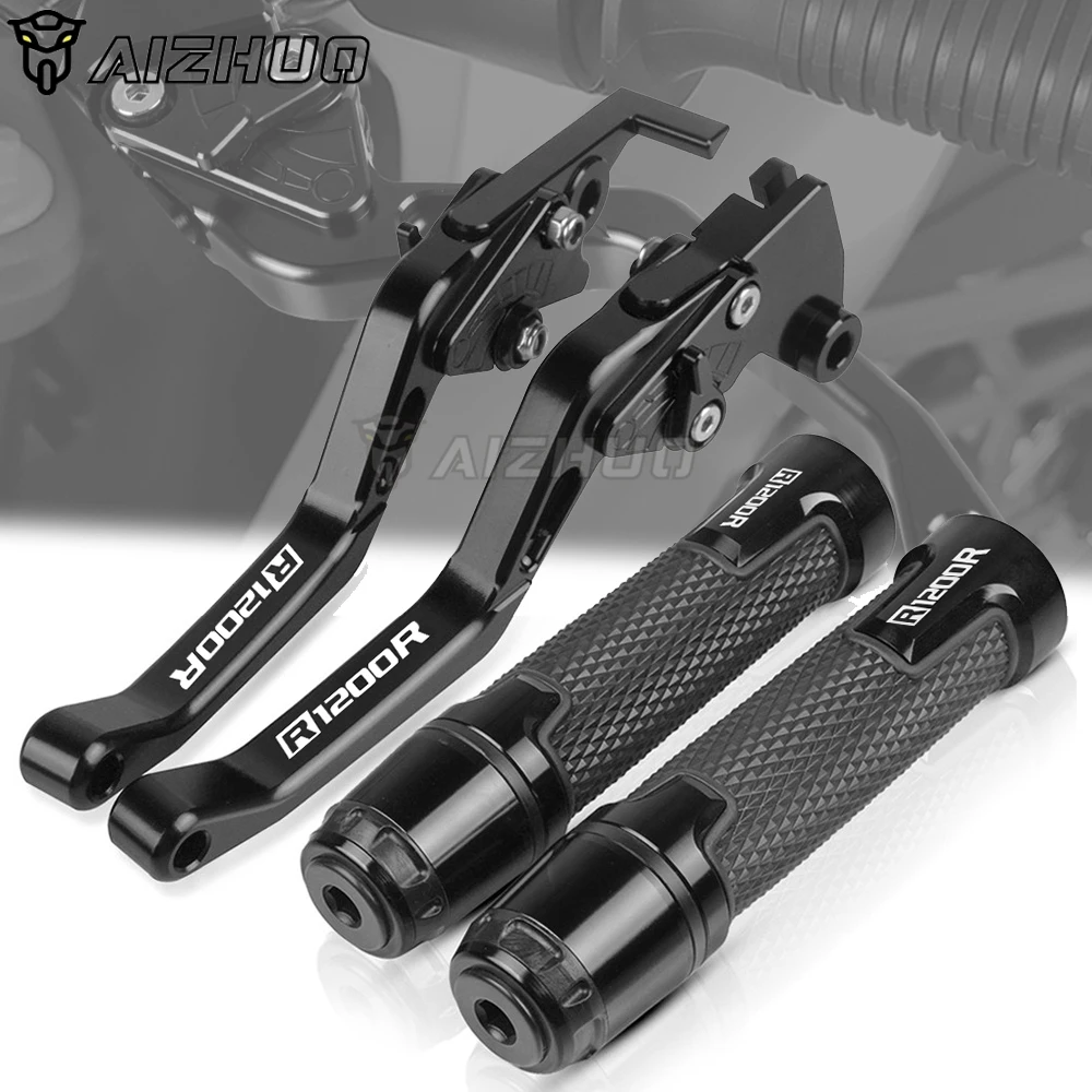 

R 1200R Короткие регулируемые рычаги тормозной муфты для мотоцикла с логотипом CNC рулевые захваты для BMW R1200R 2015-2018 2017 2016