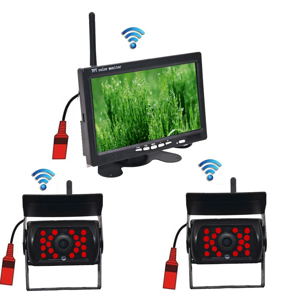 Беспроводная камера заднего вида и ИК ночного видения 7 &quotавтомобильный монитор