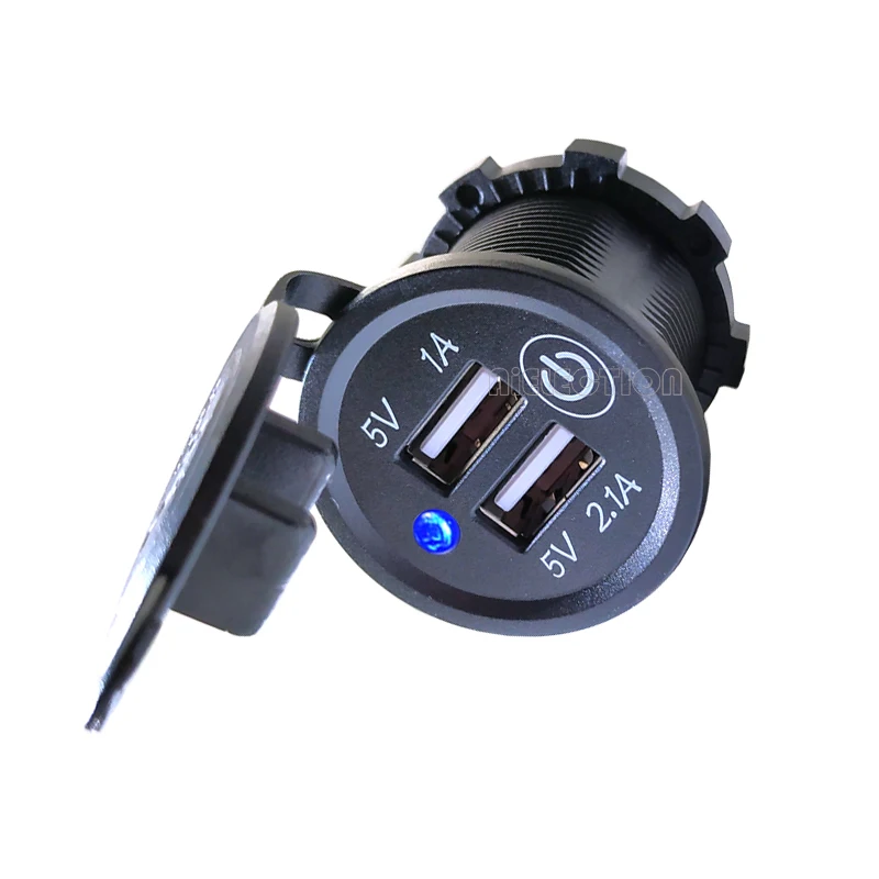 DIY USB зарядное устройство 3.1A 12В/24В розетка водонепроницаемый автомобильное с