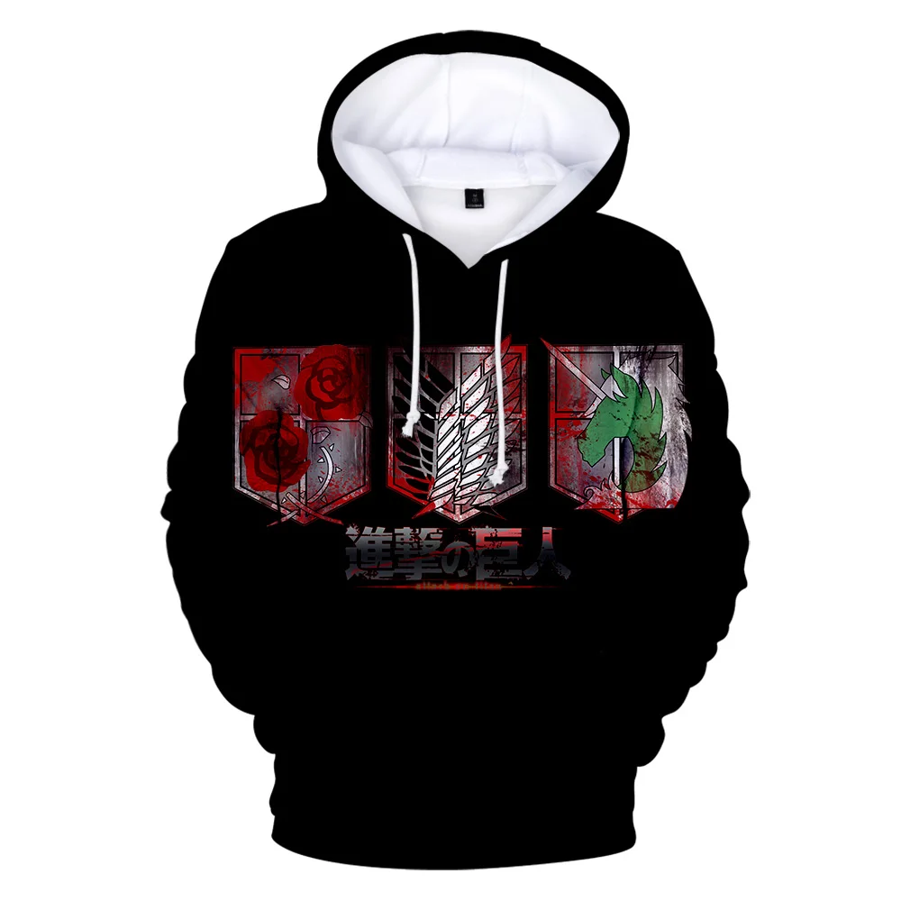 

Attack on Titan Hoodies Men/women Sweatshirt Boys/Girls Anime 3D Hoodie Attack on Titan Men's Hoodies kids Autumn Winter Tops