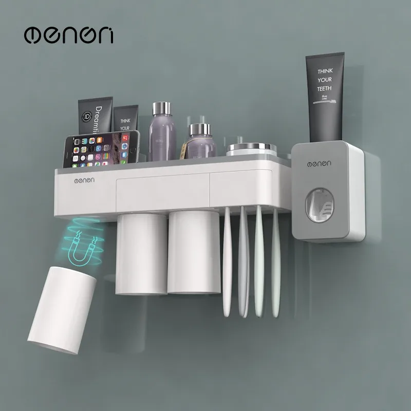 

Mouthwash Cup Set Toothbrush Holder Magnetic Toothpaste Squeezing Device Bathroom Storage Bathroom Accessories
