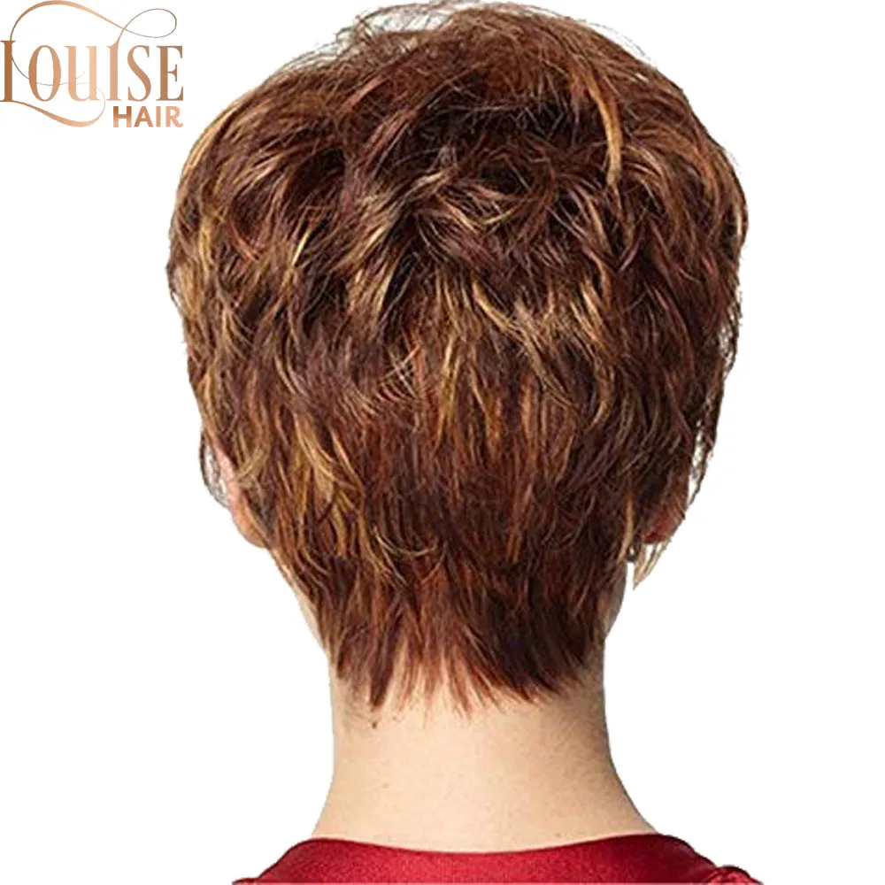 Короткие парики Louise Hair прямые кудрявые синтетические волосы в стиле Боб