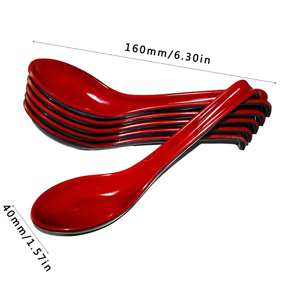 

Kitchen High Temperature Melamine Spoon Imitation Porcelain Long Handle Spoon Anti-Scalding Anti-Slip Soup Spoon Noodle Spoon