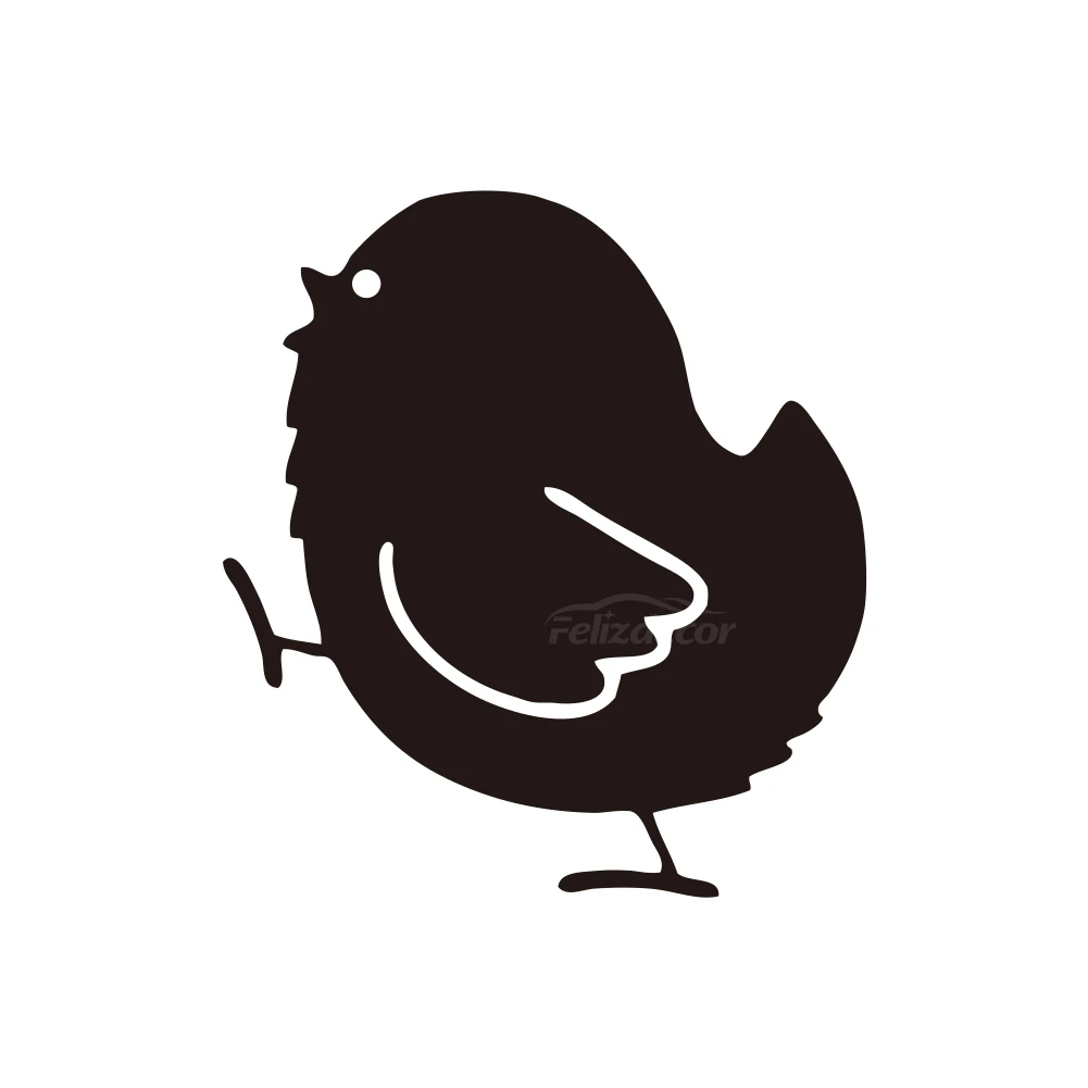 Курица ребенок учится ходить виниловые автомобильные наклейки для ребенка Окно