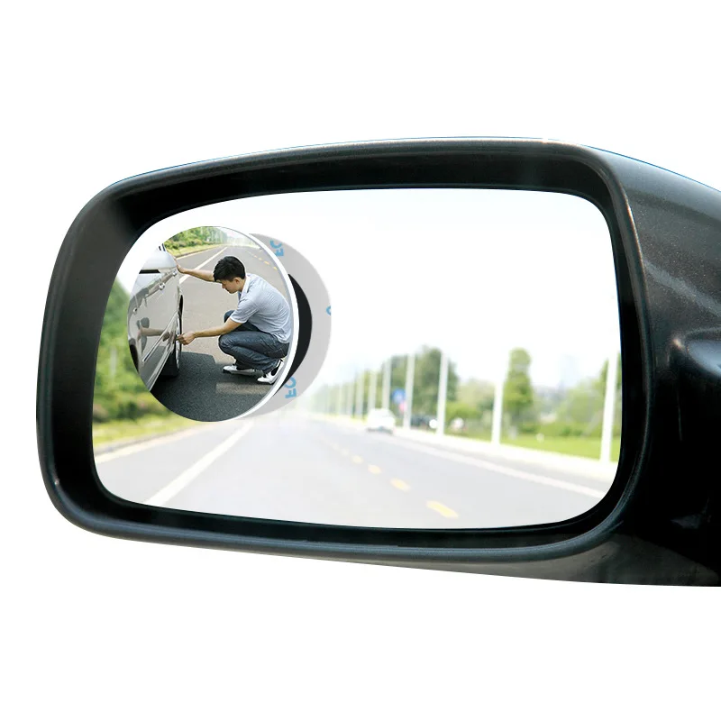 

Автомобильное зеркало заднего вида с окантовкой, маленькое круглое Автомобильное зеркало заднего вида 51 мм 350R, дополнительное зеркало большого заднего вида с голубым цветом