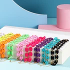 Ожерелье из эмалированного золота, розового, розового, голубого, белого, оранжевого, зеленого, бирюзового цветов на основе латуни, 2021