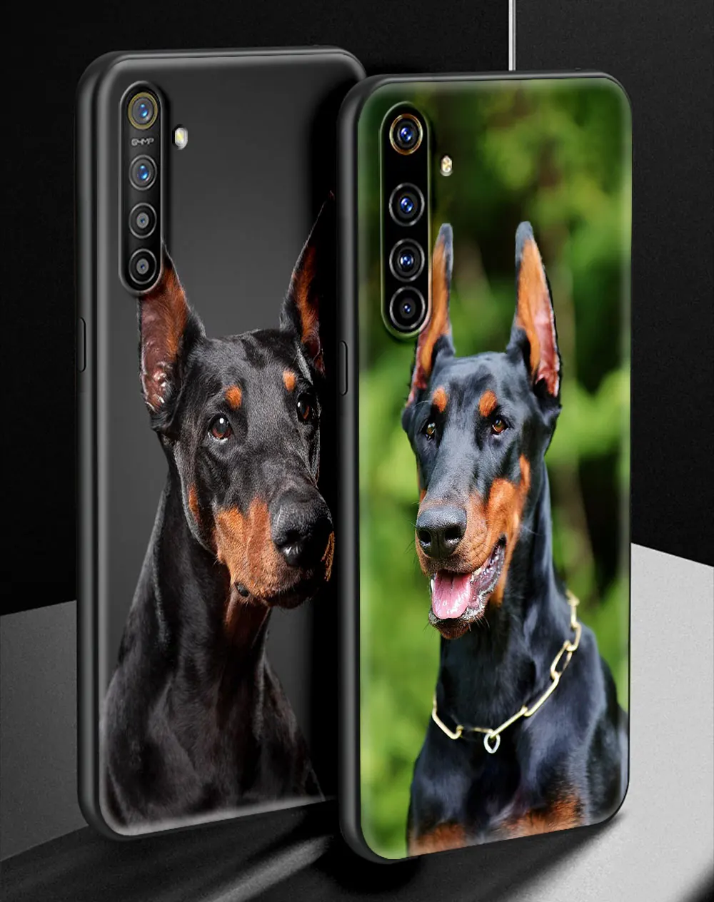 doberman dog shockproof case for realme c3 8 pro bag fundas silicone soft black cover for realme 6 7 pro c21 shell coque luxury free global shipping