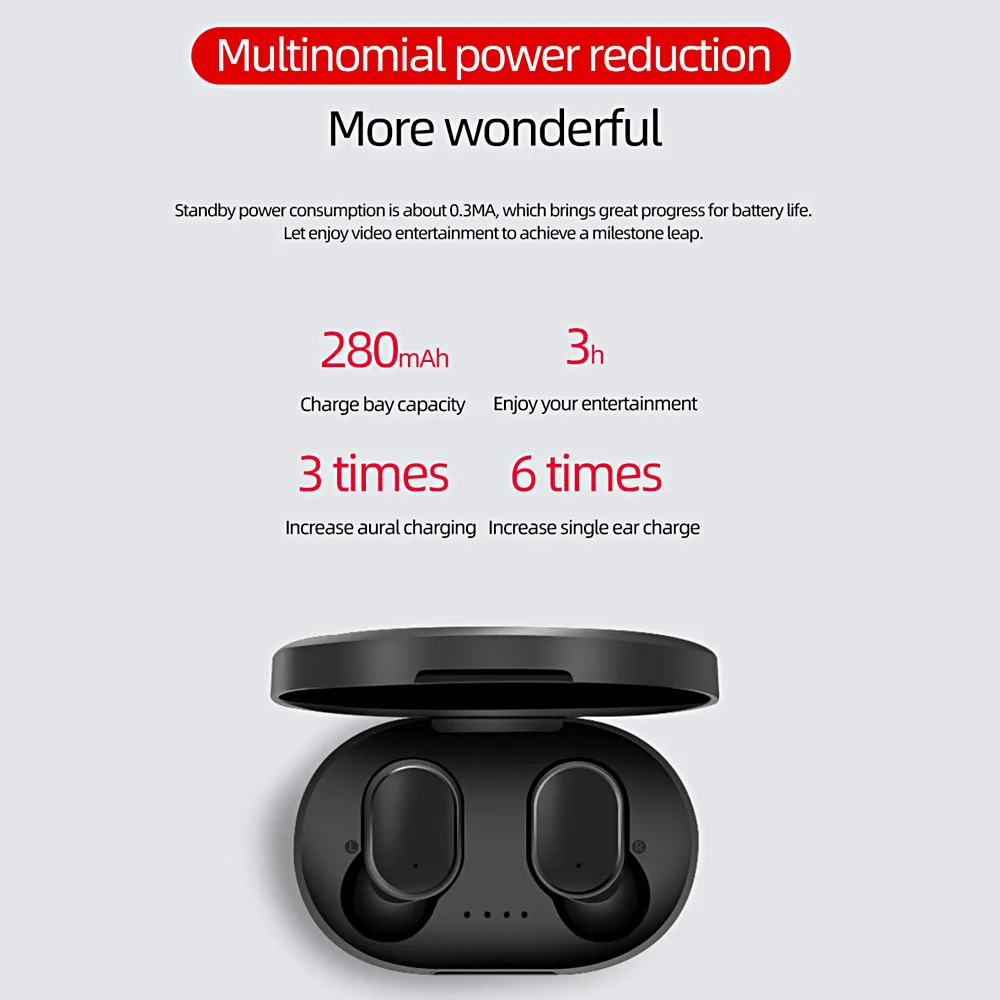 A6S Mini TWS наушники Twins беспроводные Bluetooth 5 0 наушники-вкладыши Спортивная