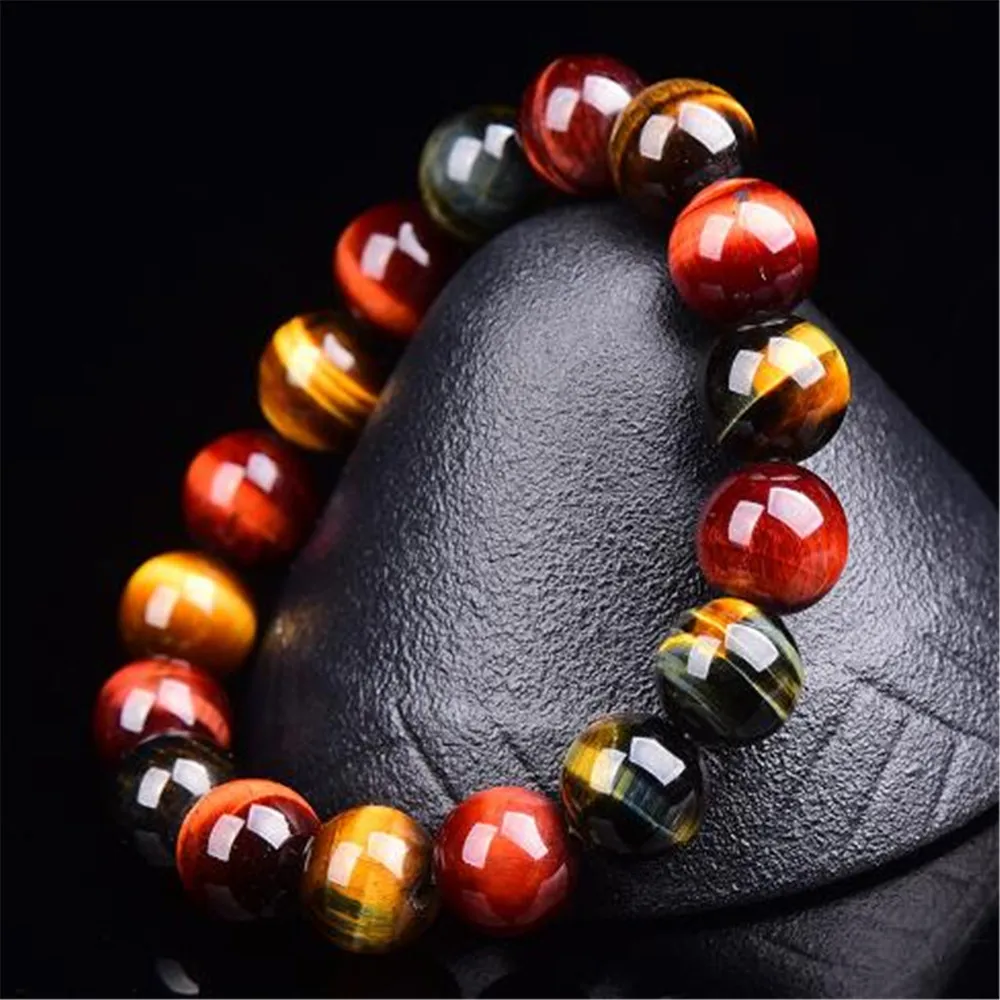 10 мм натуральные красочные красные желтые синие тигровые глаза каменные бусины