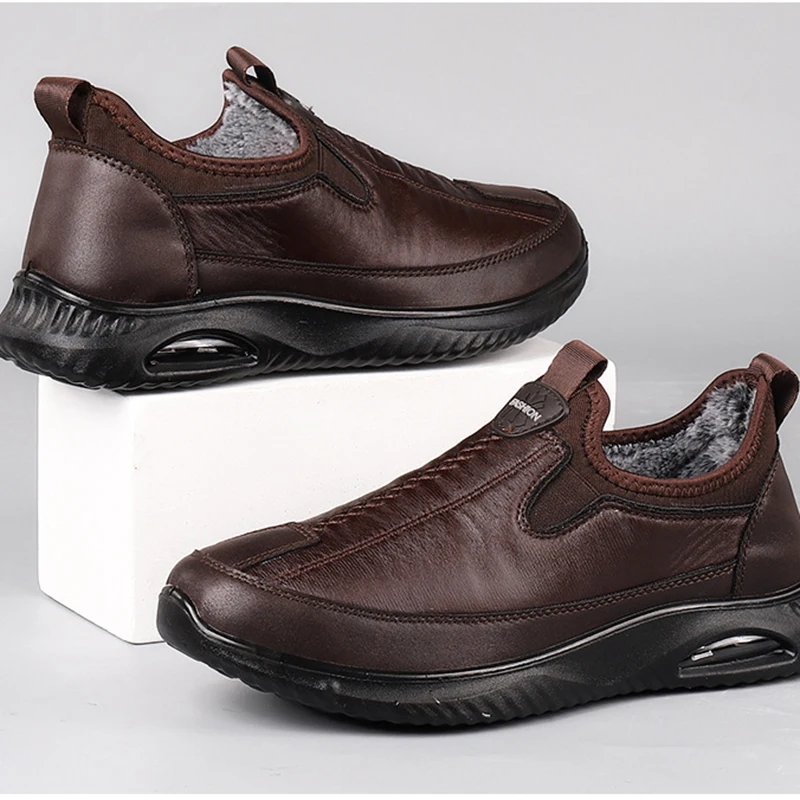 

2021 Winter Boots for Men Comfortable Fashion Winter Boots High Quality Men's Shoes Male Solid Color Round Toe Footwears