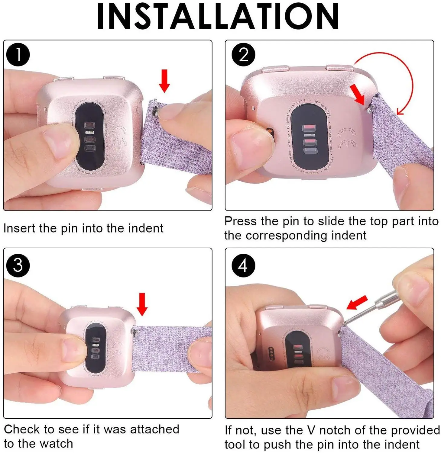 for Fitbit Versa/Versa 2 Versa Lite Edition Bands Small Large Woven Fabric Accessories Strap Wristband Replacement Women Men | Электроника