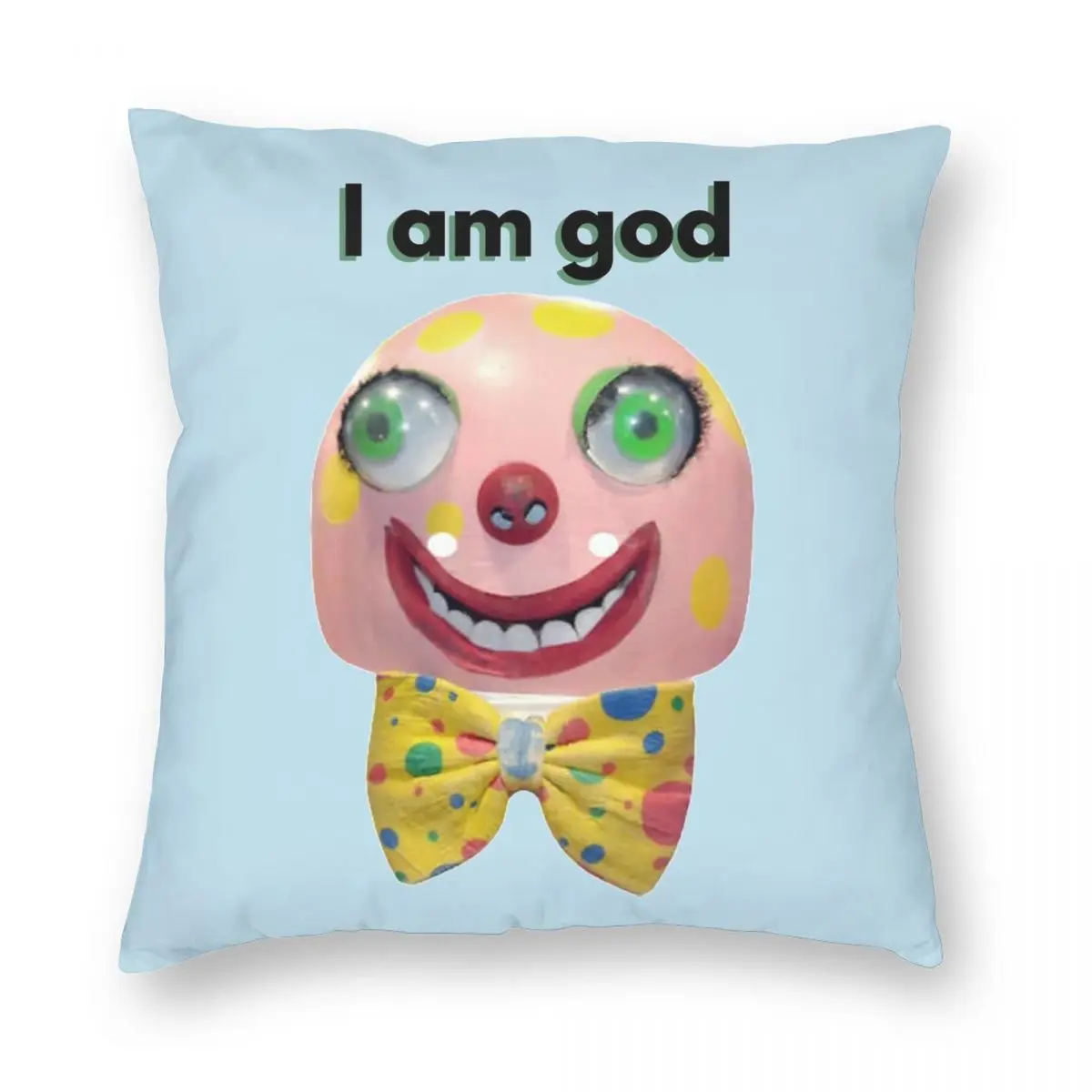 Квадратный чехол для подушки Mr Blobby Is God полиэстеровый льняной бархатный с принтом