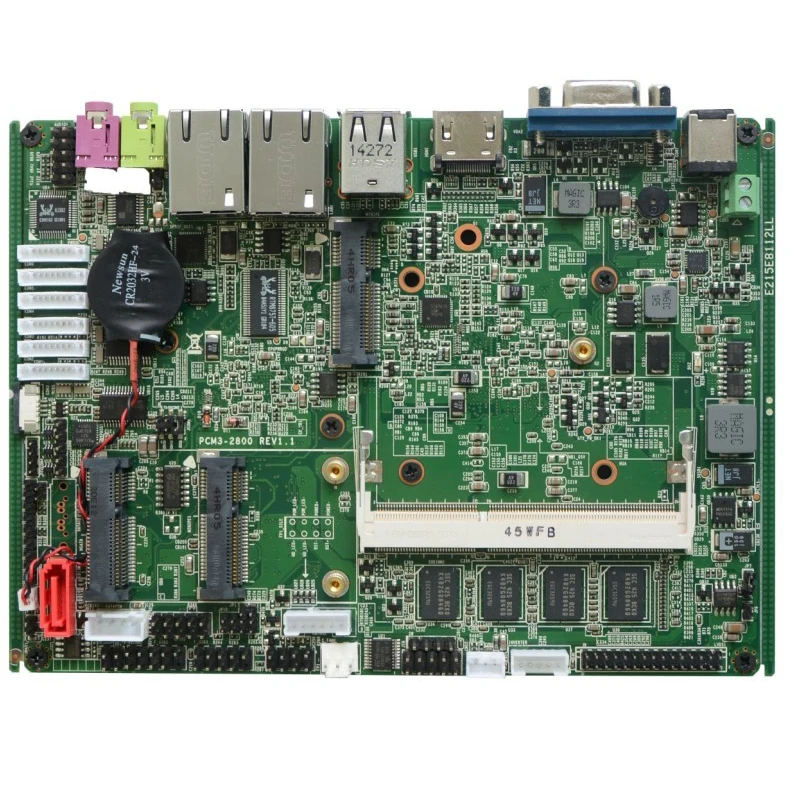 Computer Industrial Motherboard Intel Atom N2800 6xCOM RS232 Multi Port Industrial Main Board 2*RJ45 Gigabit Ethernet