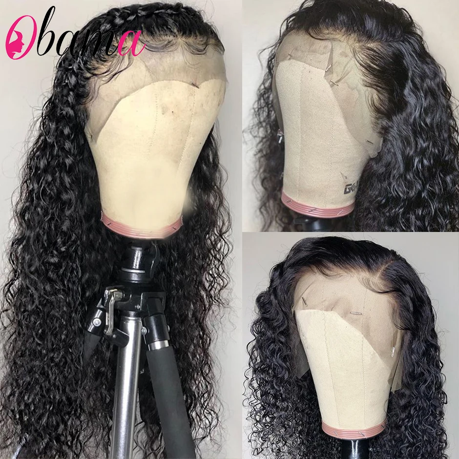 Парик Обама из волнистых волос прозрачный парик 100% человеческих с фронтальной