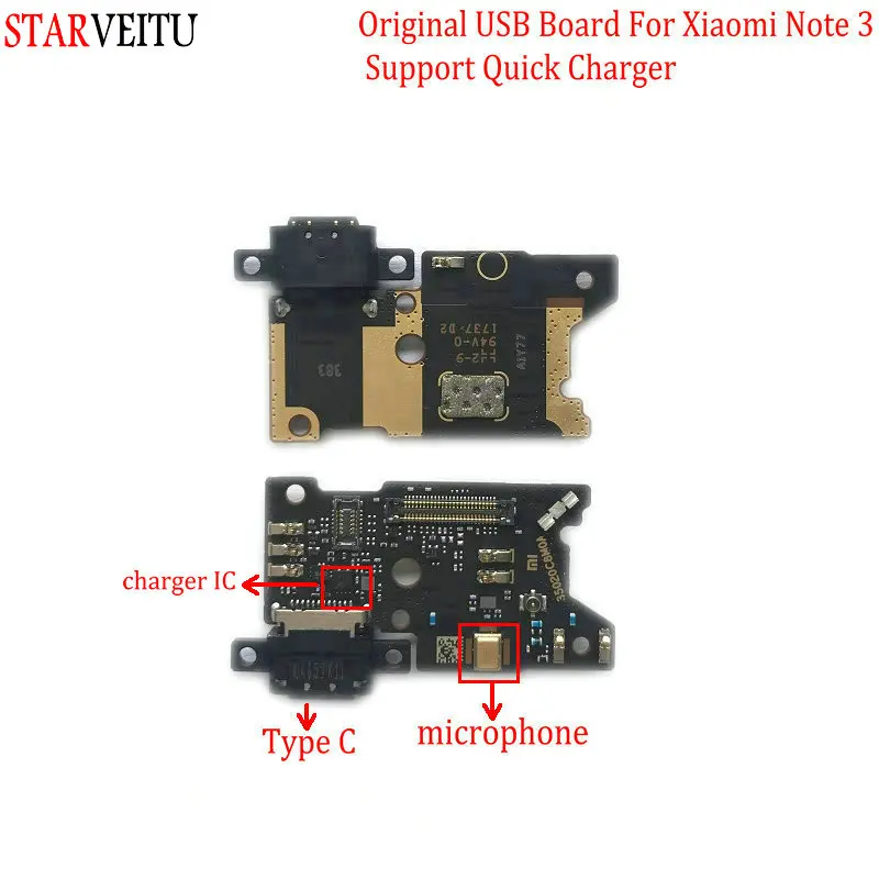 Шлейф STARVEITU для Xiaomi Mi Note 3 оригинальная плата USB док разъем микрофон поддержка