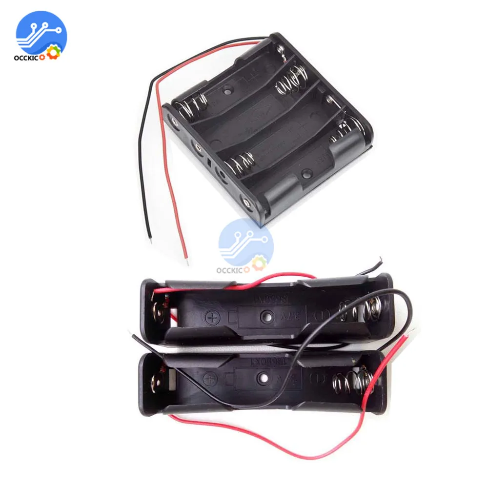 1 шт. портативный чехол для аккумулятора держатель с проводными выводами 4 X AA x 6 0 V