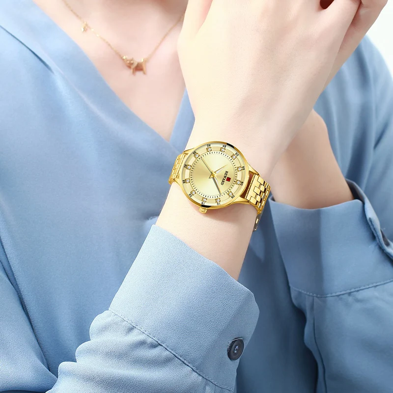 Women's Watches Luxury Gold Ultra-thin Watch Quartz Crystal Women Watches Waterproof Rose Gold Watch Ladies Zegarek Damski
