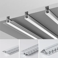 1 10pcslot 1mpcs frameless embedded aluminum profiles with milkyblack cover channel corner led cabinet bar linear strip light