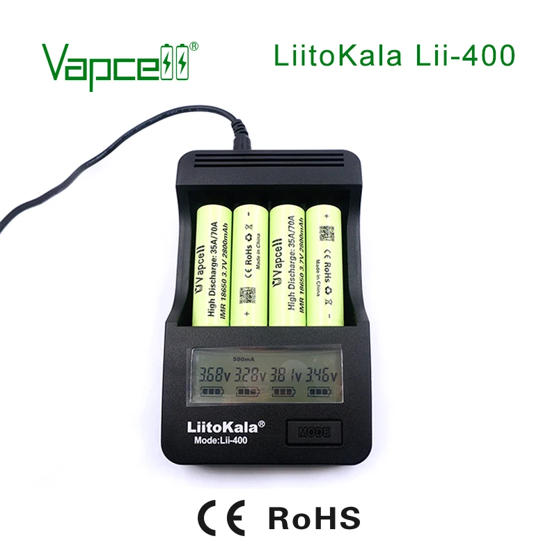 Vapcell зарядное устройство Liitokala Lii-400